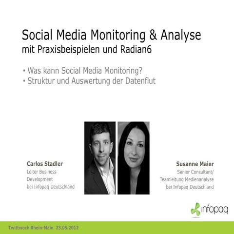 Social Media Monitoring & Analyse (Präsentation Infopaq beim 5. Twittwoch Rhe...
