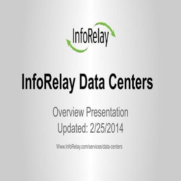 InfoRelay National Data Centers Overview