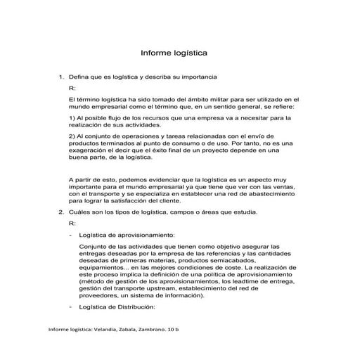 Infor logistica | DOC