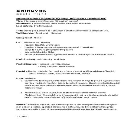 Informace x dezinformace | PDF