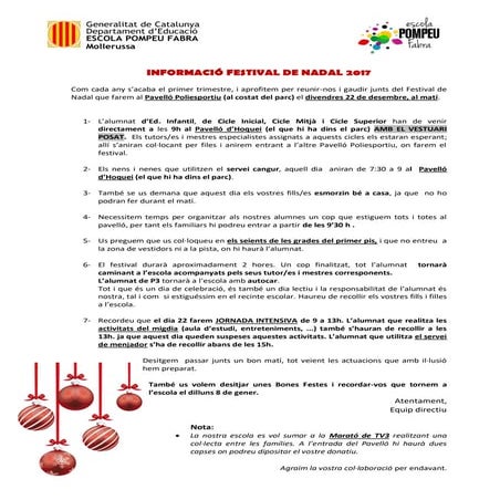 Informació famílies