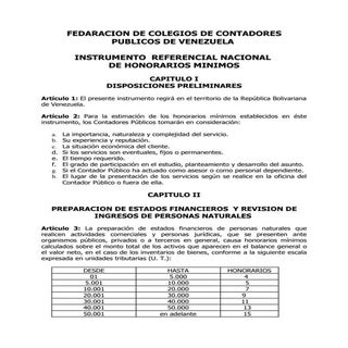 Honorarios Contadores Públicos- Ven...