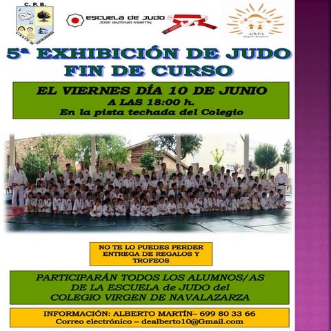 Información completa exhicibión de judo navalazarza