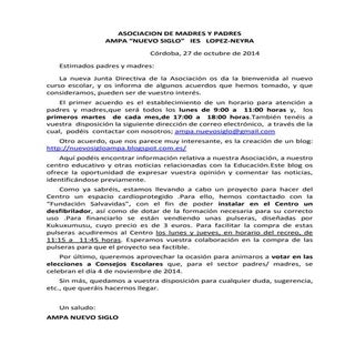 Información del NUEVO SIGLO octubre...