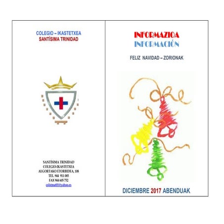 Información  familias   navidad  2017 