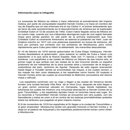 Información para la infografía