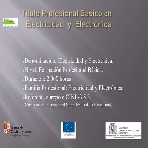 Información general FPB- electricidad