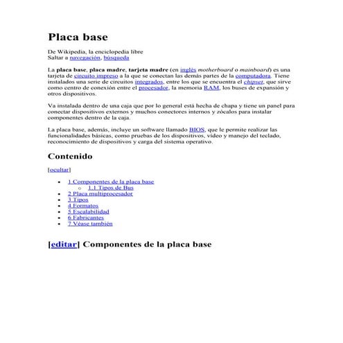 Informacion de pagina web