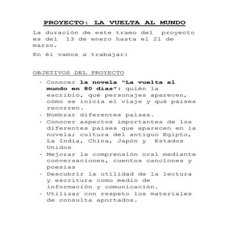 Informacion familias vuelta al mundo