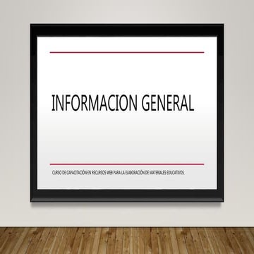 Informacion general del curso