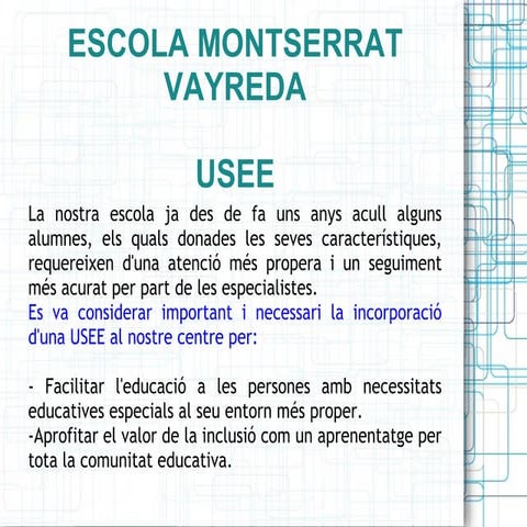 Informació usee escola
