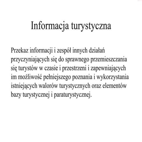 Informacja Turystyczna Sprawdzian 1 Chomikuj