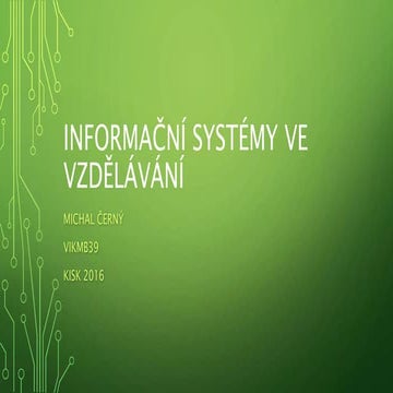 Informacni systemy ve vzdelavani