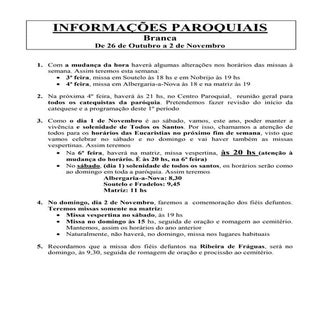 Informações paroquiais (1)