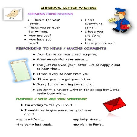 Informal letter expressions