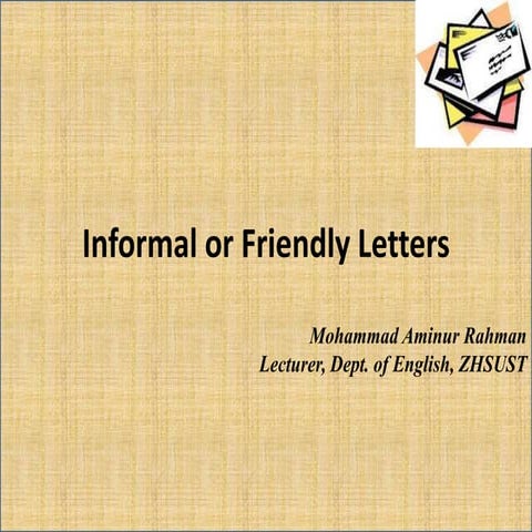 Informal Letter Writing