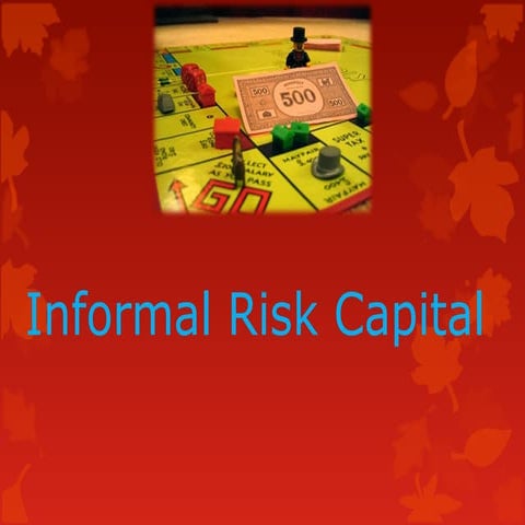 Informal risk capital market | PPT