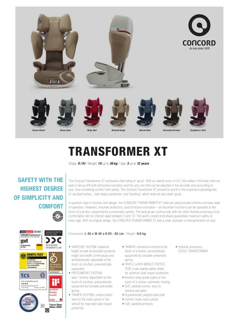 concord transformer xt isofix