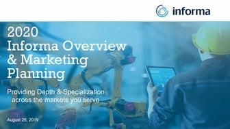 Informa Overview & Marketing Services Solutions - 2020 Marketing Planning