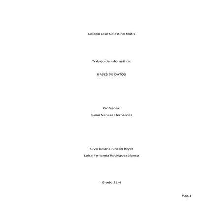 Base de datos-Primera Parte-