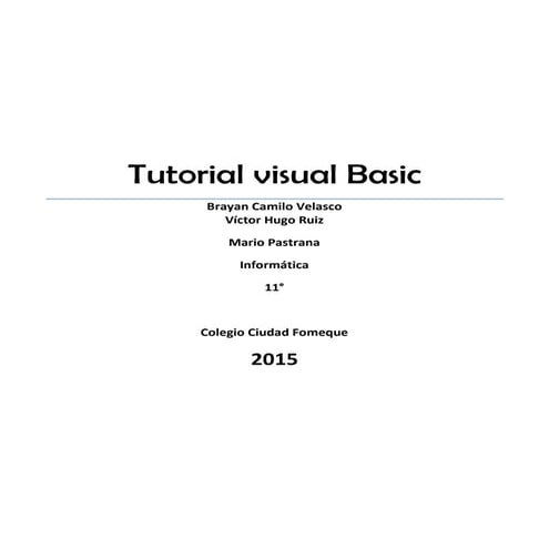 10 herramientas de visual basic | PPTX