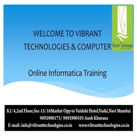 professional informatica trainer