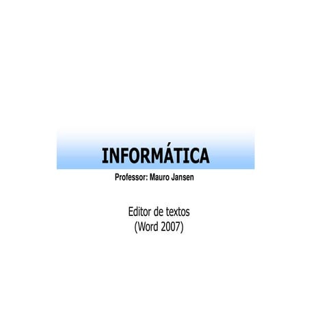 Informatica - editor de textos