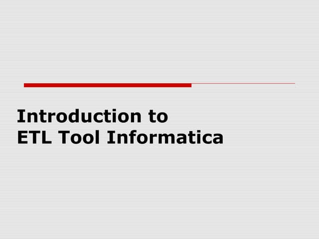 Informatica session
