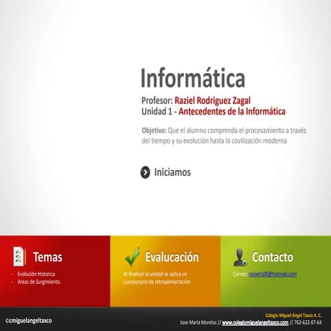 Informatica - Antecedentes de la Informatica | PPTX