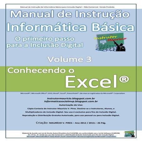 Informatica Básica Parte 3 conhecendo o Excel 2010 