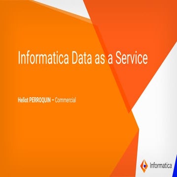 Informatica Data as a Service