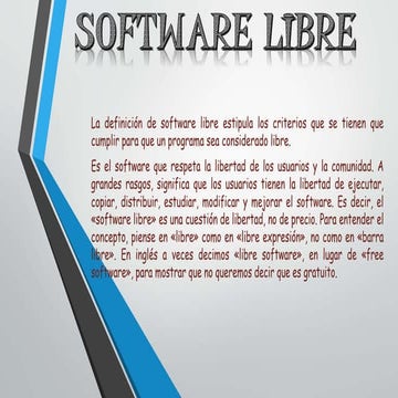 SOFTWARE LIBRE