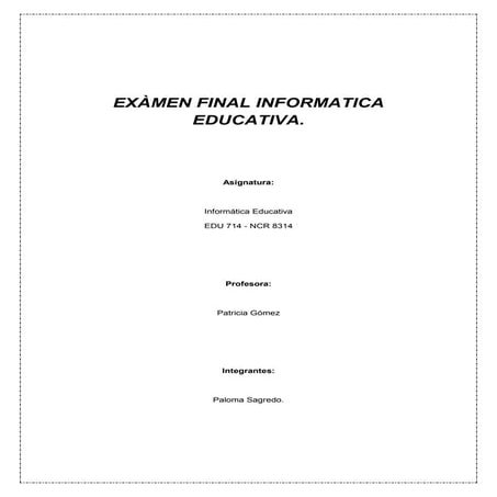 Examen informática | PDF