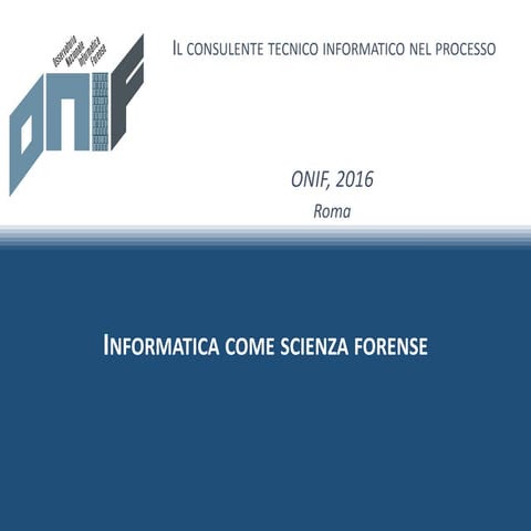 Il consulente tecnico di informatica forense | PDF