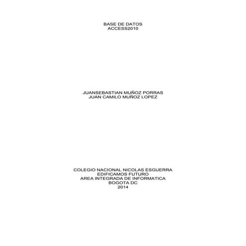 trabajo de todo el periodo acces