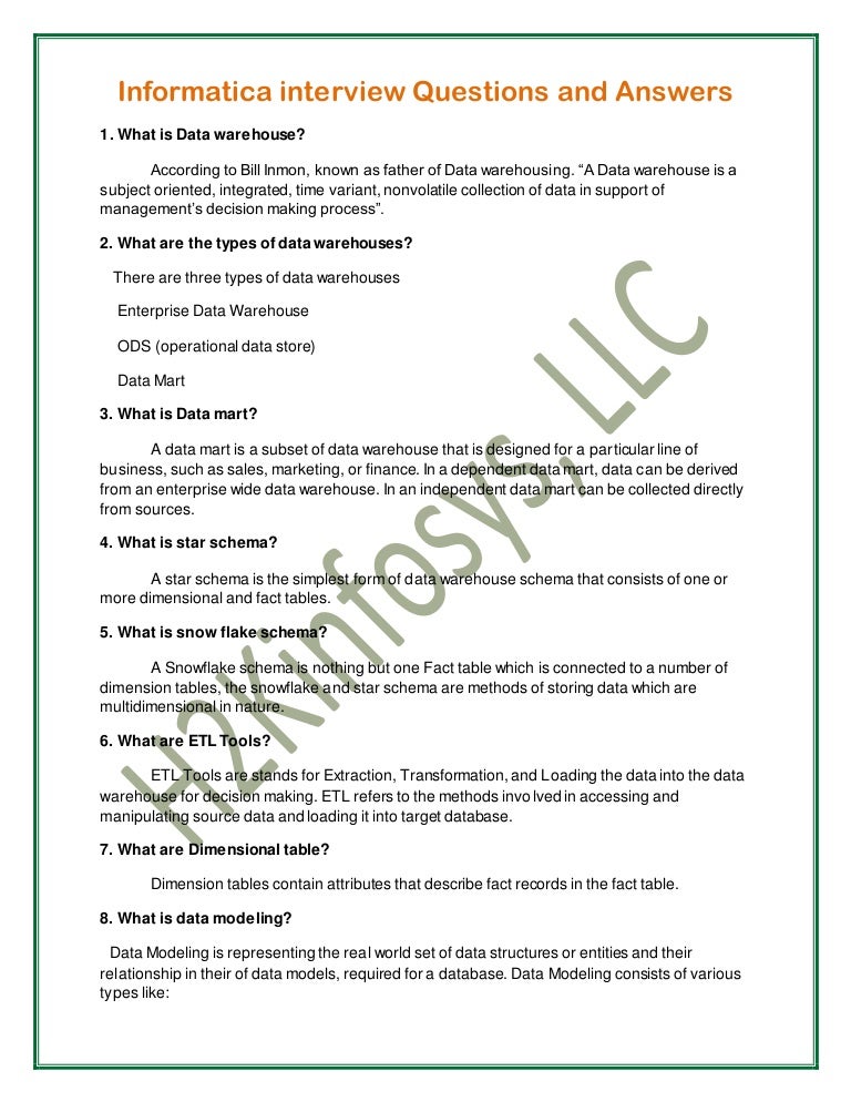 warehouse interview questions and answers