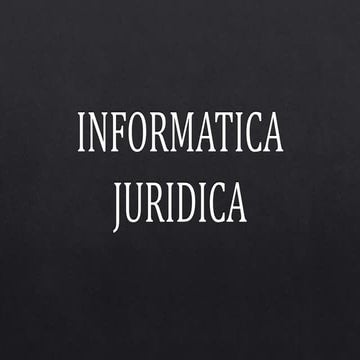 Informática Jurídica
