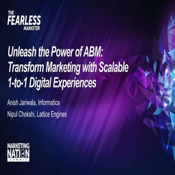 Unleash the Power of ABM: Transform Marketing with Scalable 1-to-1 Digital Ex...