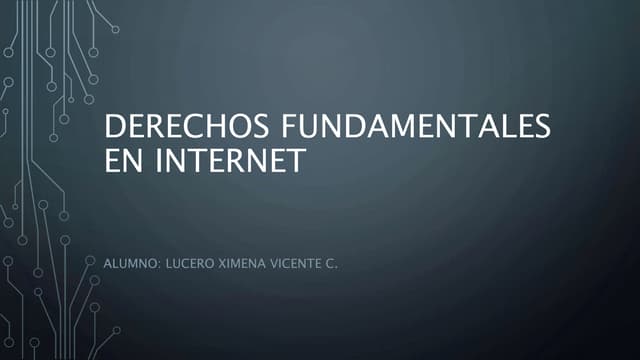 DERECHOS FUNDAMENTALES EN INTERNET
