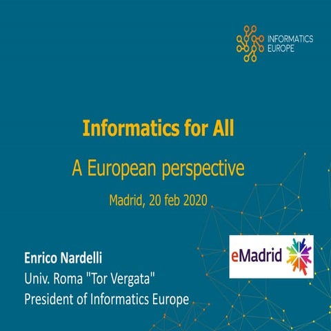 2020_02_21 «Teaching Informatics to All: a European perspective»