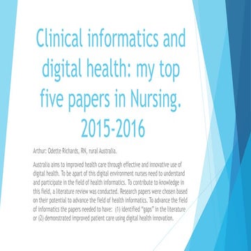 Informatics and nursing 2015 2016.odette richards