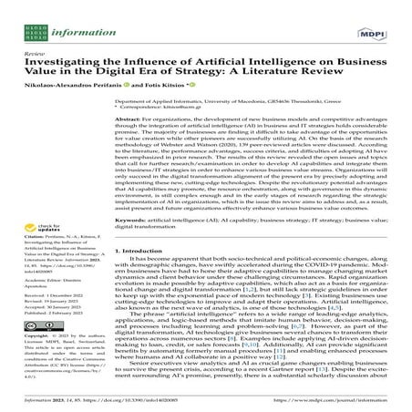 Artificial Intelligence (AI) In The Hospitality Industry A Review ...