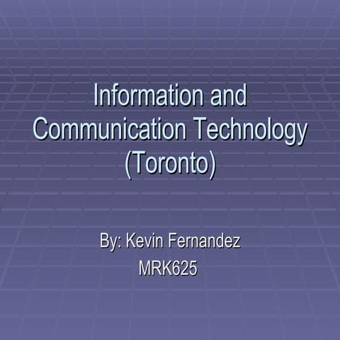 Information And Communication Technology (Toronto)