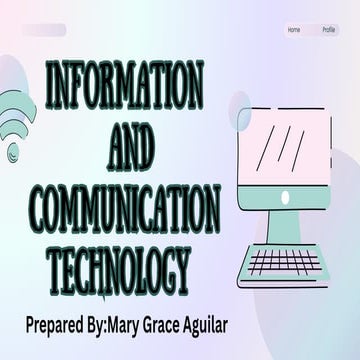 Usage of ict in daily life | PPT