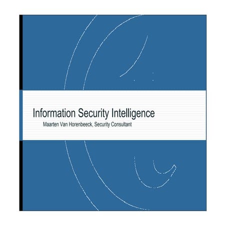 Information Security Intelligence