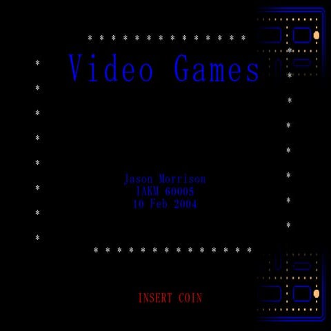 Information Technology Issues: Video Games