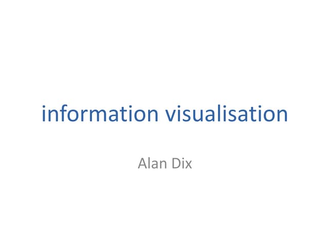 Information Visualisation – an introduction