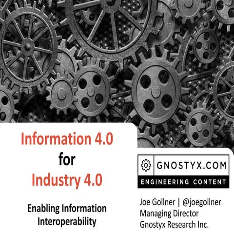 Information 4.0 for Industry 4.0 (TCWorld 2016)