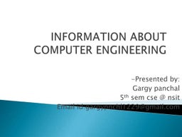 Why computer engineering | PPT