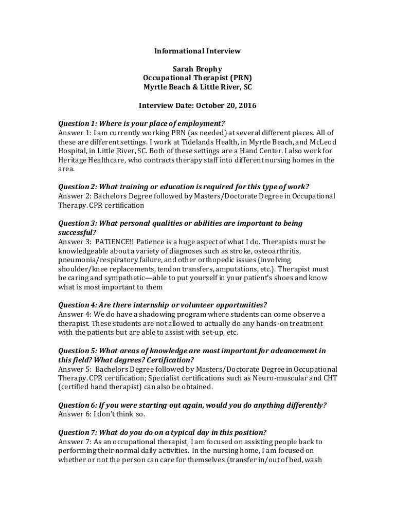what is the goal of an informational interview